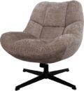 Draaifauteuil Chuck - Stof Cremona Fur 24 - Draaifauteuil 360 - Schommelmechanisme