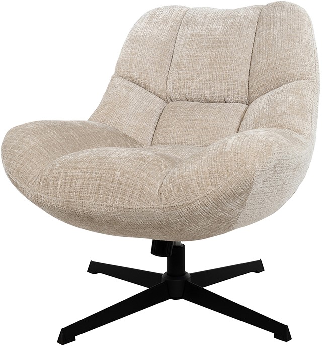Draaifauteuil Chuck 8211 Stof Cremona Naturel 02 8211 Rock Systeem
