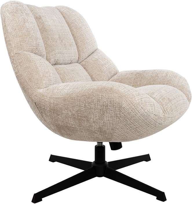 Draaifauteuil Chuck 8211 Stof Cremona Naturel 02 8211 Rock Systeem