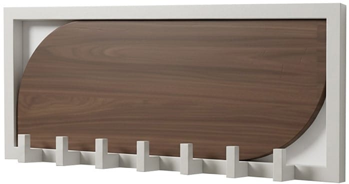 Kapstok Santa Cruz 8211 Bruin Mangohout Walnoot 8211 Beige Metaal 8211 Met 7 Haken 8211 60 Cm