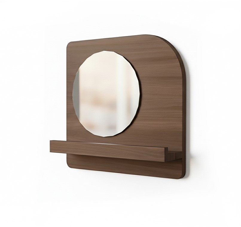 Wandrek Curaao 8211 Mango Bruin Walnoot 8211 Met Spiegel En Plankje