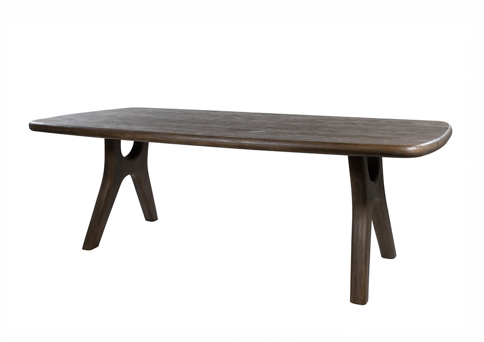 Eetkamertafel Addo 8211 Mangohout Espressobruin 8211 240 Cm 8211 Langwerpig Met Ronde Hoeken