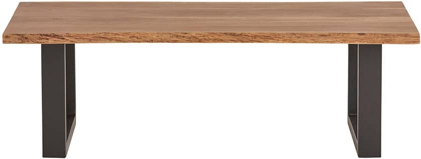 Salontafel Freeshape 8211 Mangohout Zwart Metaal 8211 140 Cm