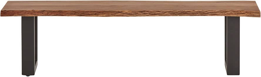 Eetbank Freeshape 8211 Mangohout Zwart Metaal 8211 140 Cm