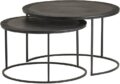 Salontafel Verona - Zwart metaal - Set van 2