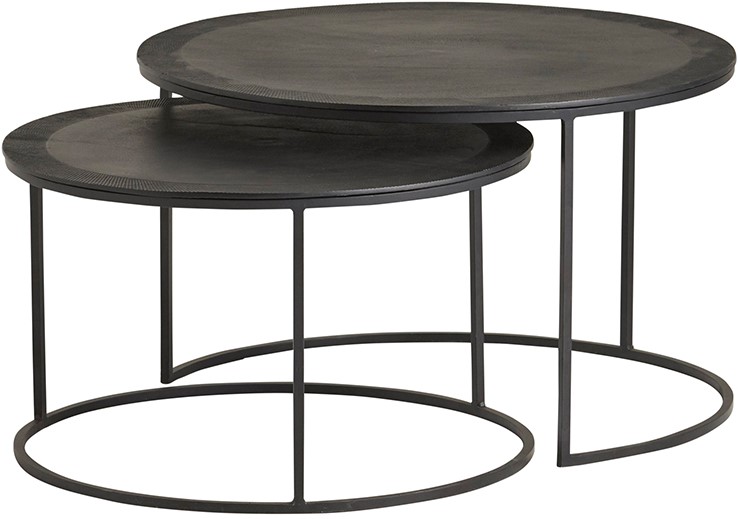 Salontafel Verona 8211 Zwart Metaal 8211 Set Van 2