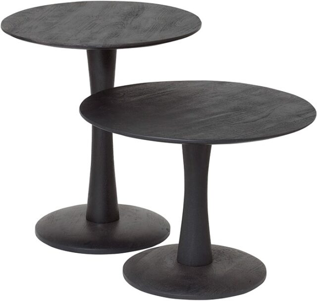 Bijzettafel Flare 8211 Zwart Mangohout 8211 60