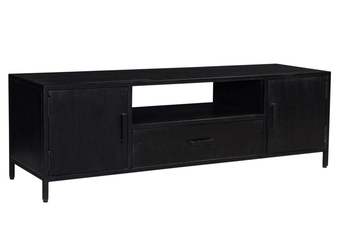 Tv Dressoir Kala 8211 Massief Mangohout En Gecoat Zwart Staal 8211 180 Cm Tv Dressoir Kala 8211 Massief Mangohout En Gecoat Zwart Staal 8211 180 Cm