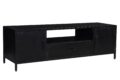 TV-dressoir Kala - Massief mangohout en gecoat zwart staal - 180 cm