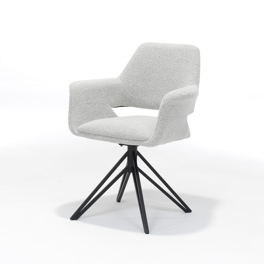 Eetkamerstoel Katy 8211 Stof Teddy Champagne 8211 Draaivoet