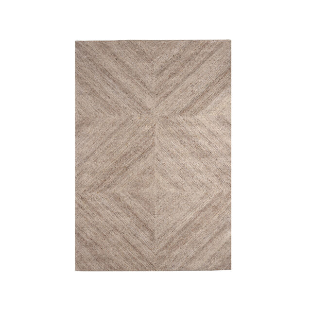 Vloerkleed Blendy 8211 Taupe 8211 Wol 8211 160 215 230 Cm
