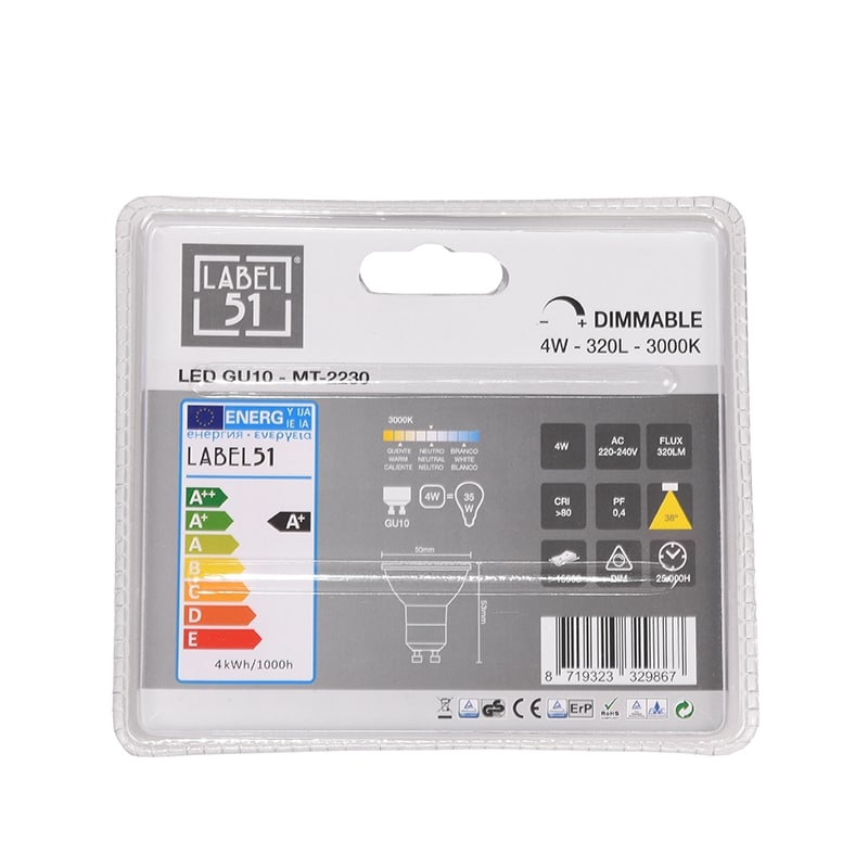 Lichtbron Gu10 8211 3 Stuks 8211 Glas 8211 Led Lichtbron Gu10 8211 3 Stuks 8211 Glas 8211 Led