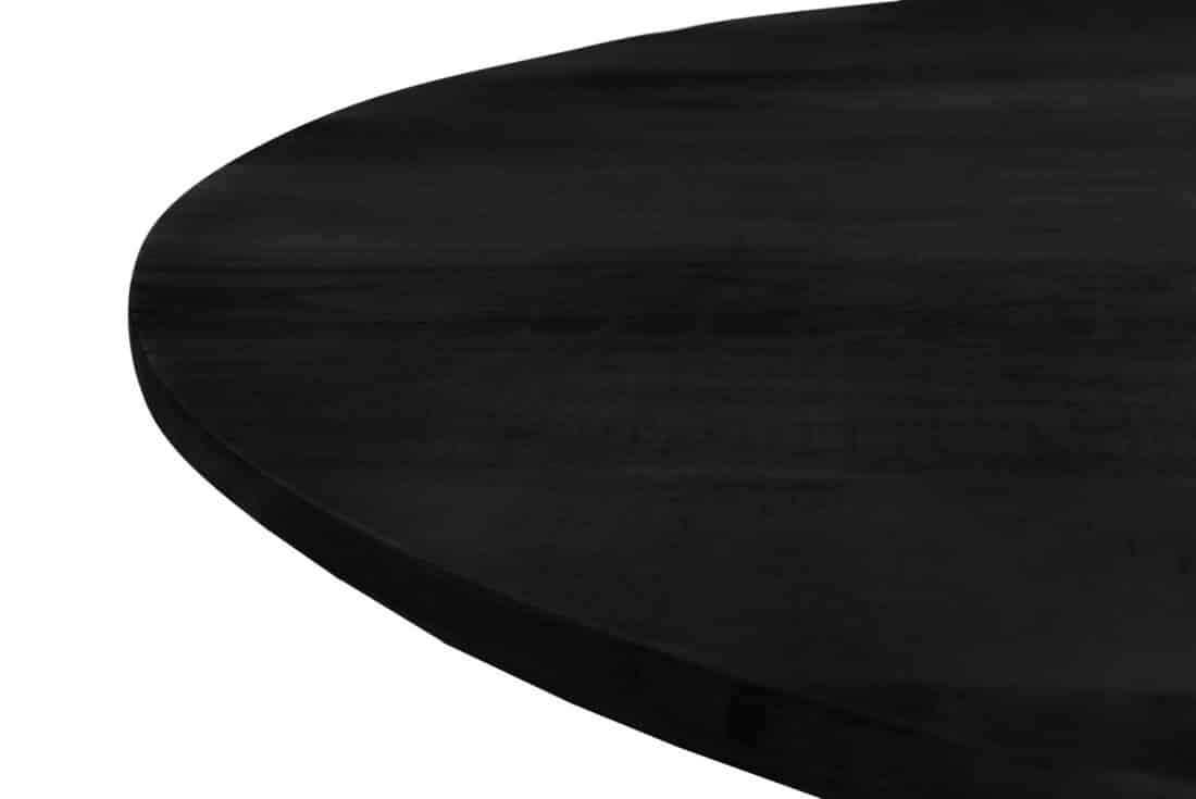 Eetkamertafel Jesper 8211 Zwart Hardhout 8211 Metaal 8211 130 Cm