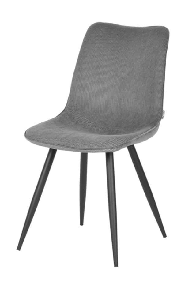 Eetkamerstoel Jort 8211 Donkergrijs Ribcord Minimale Bestelling 2 Stuks