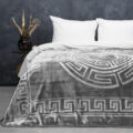 Deken Fleece Geëmboste Zeta - Grijs - 200x240 cm