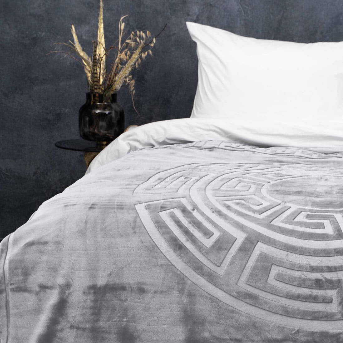 Deken Fleece Gemboste Zeta 8211 Grijs 8211 200 215 240 Cm