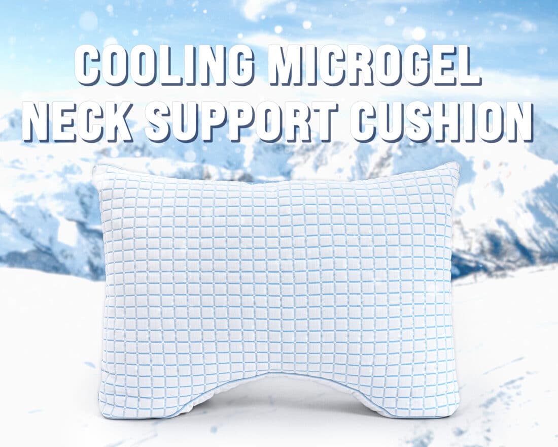 3d Blauwe Cel Technologie Verkoelend Microgel Neksteun Kussen