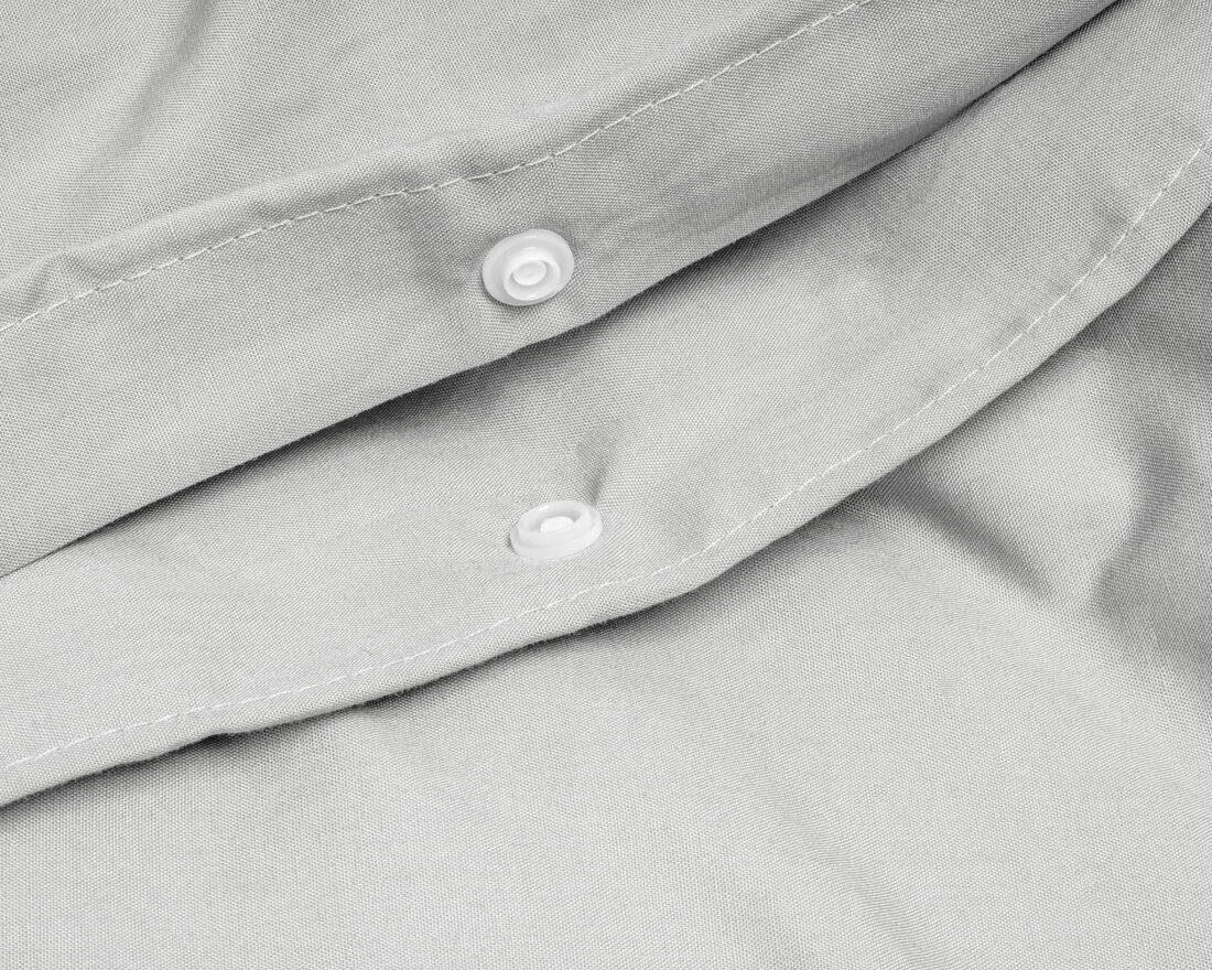 Egyptisch Katoen Uni Dekbedovertrek Grijs 140 X 200 260