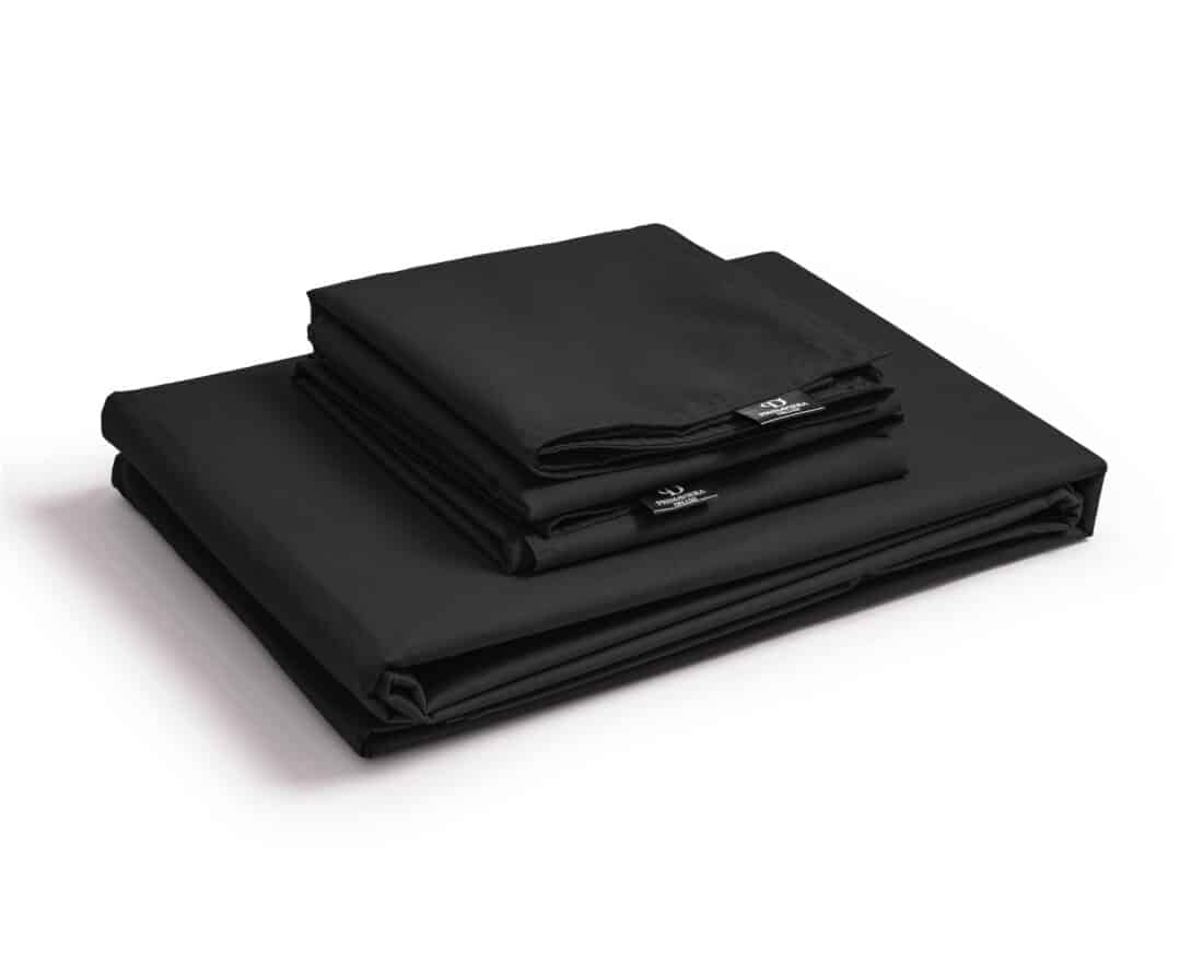 Egyptisch Katoen Uni Dekbedovertrek Zwart 240 X 200 260