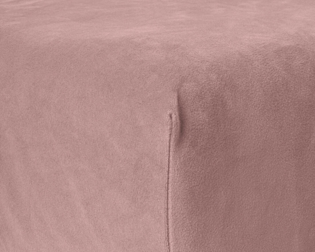 Velours Hoeslaken Oudroze 90 X 200