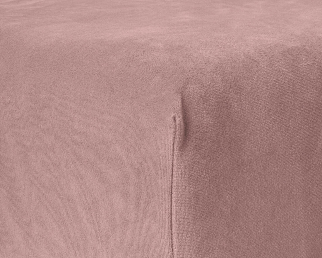 Fluwelen Hoeslaken Oudroze 180 X 200 Cm