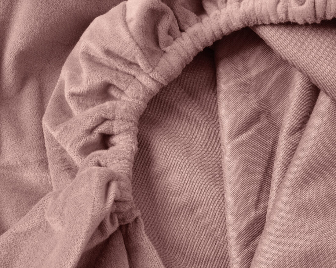 Fluwelen Hoeslaken Oudroze 180 X 200 Cm