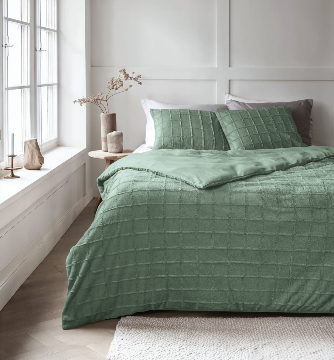 Geruit Nepbont Donkergroen 140 215 200 220