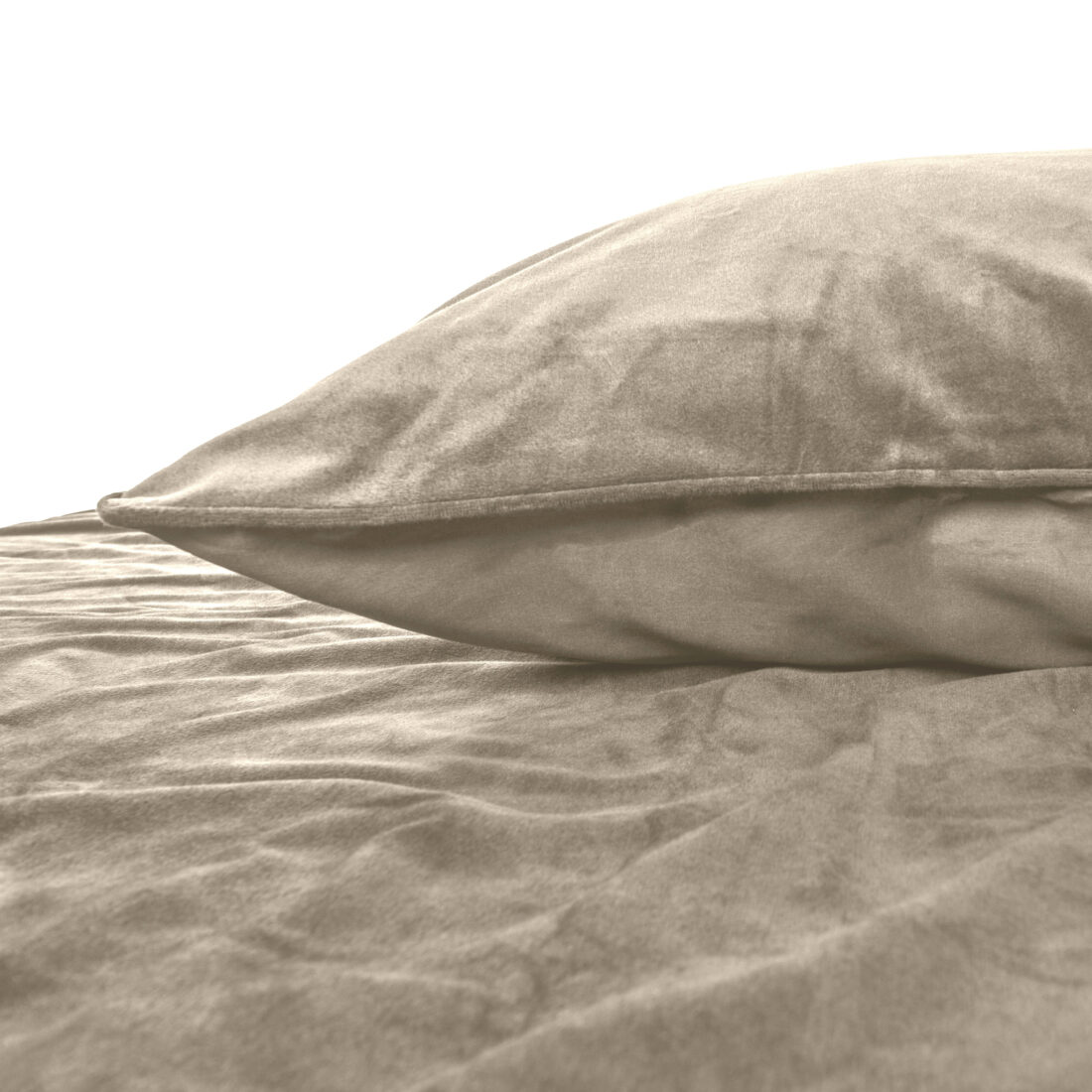 Fluwelen Paspel Taupe Grijs 200 X 220