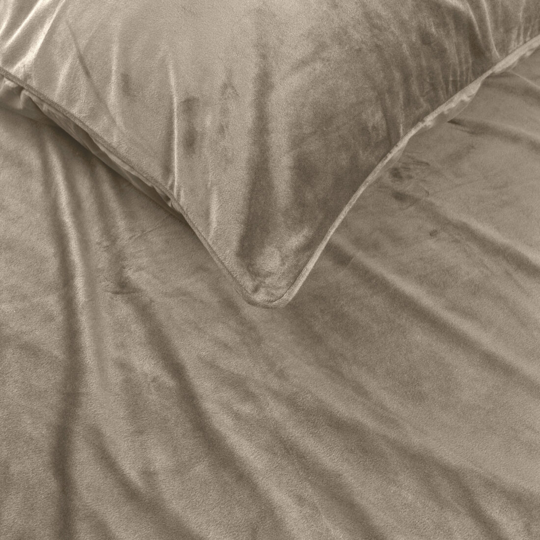 Fluwelen Paspel Taupe Grijs 200 X 220