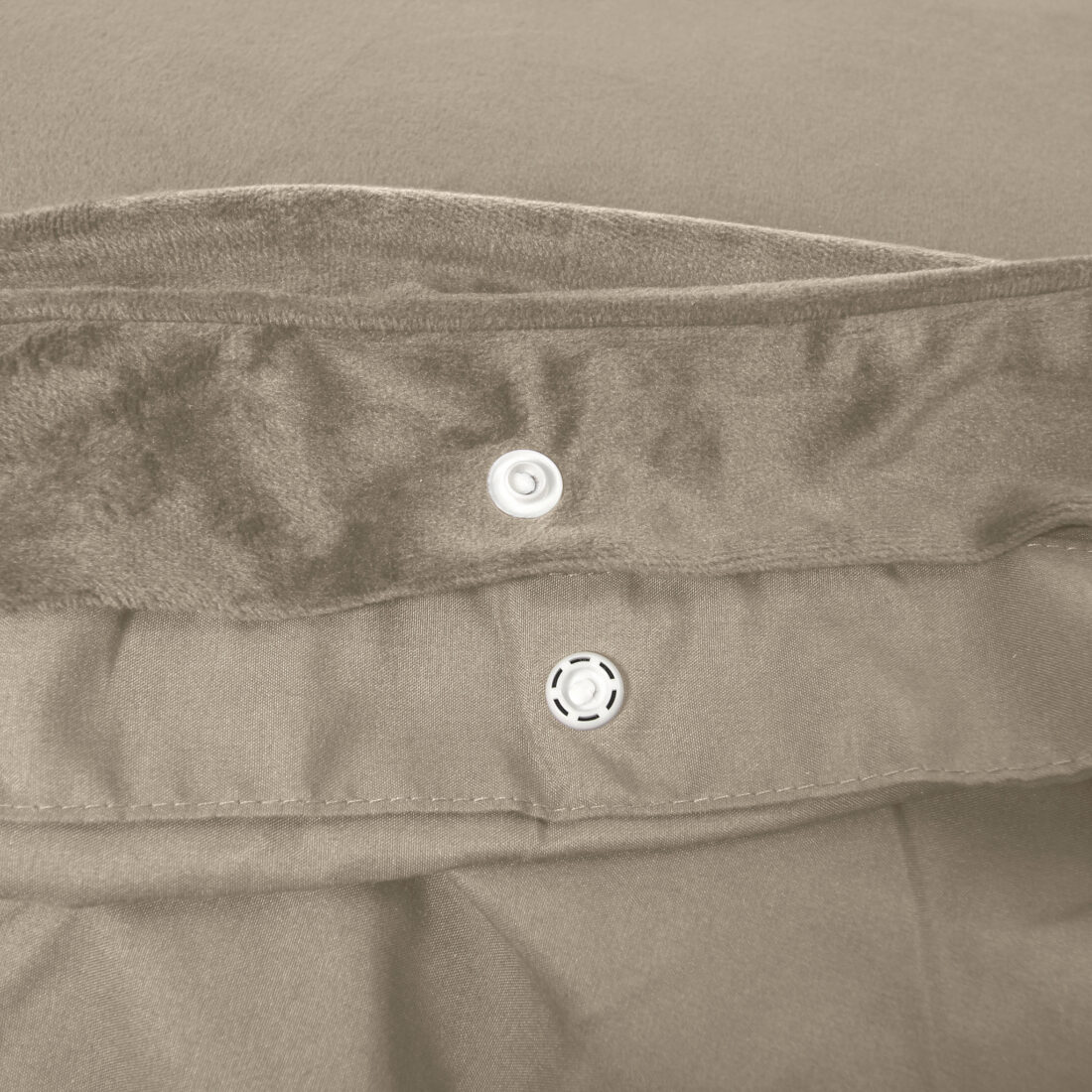 Fluwelen Paspel Taupe Grijs 200 X 220