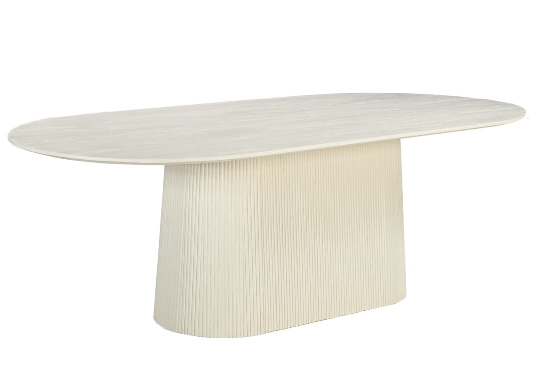 Eetkamertafel Patrice 8211 Beige Hardhout 8211 230 Cm