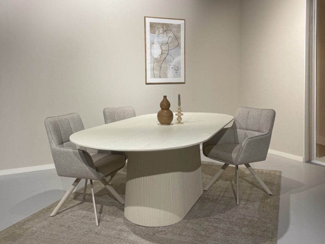Eetkamertafel Patrice 8211 Beige Hardhout 8211 230 Cm