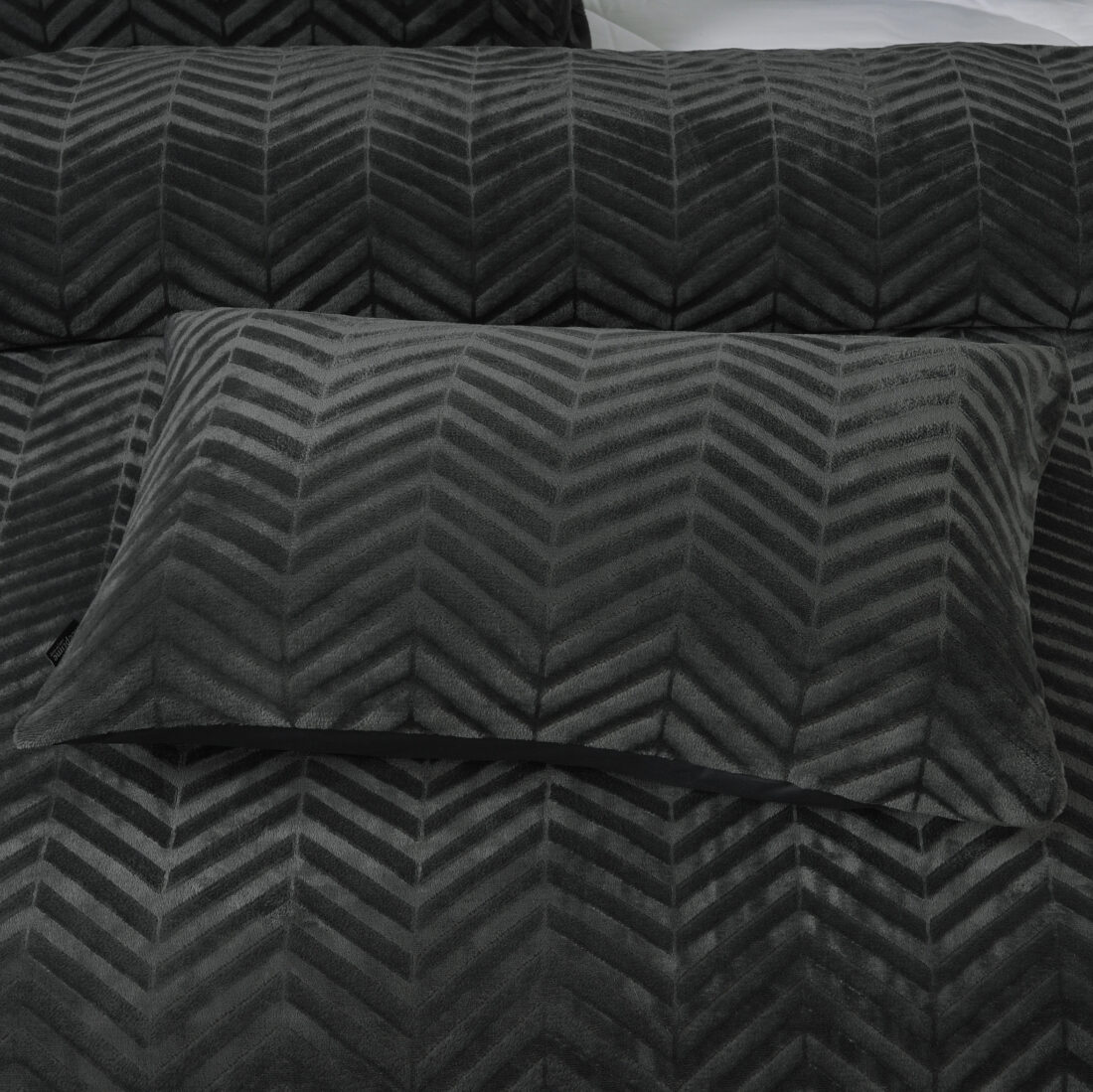 Chevron Teddy Antraciet 200 X 200 220