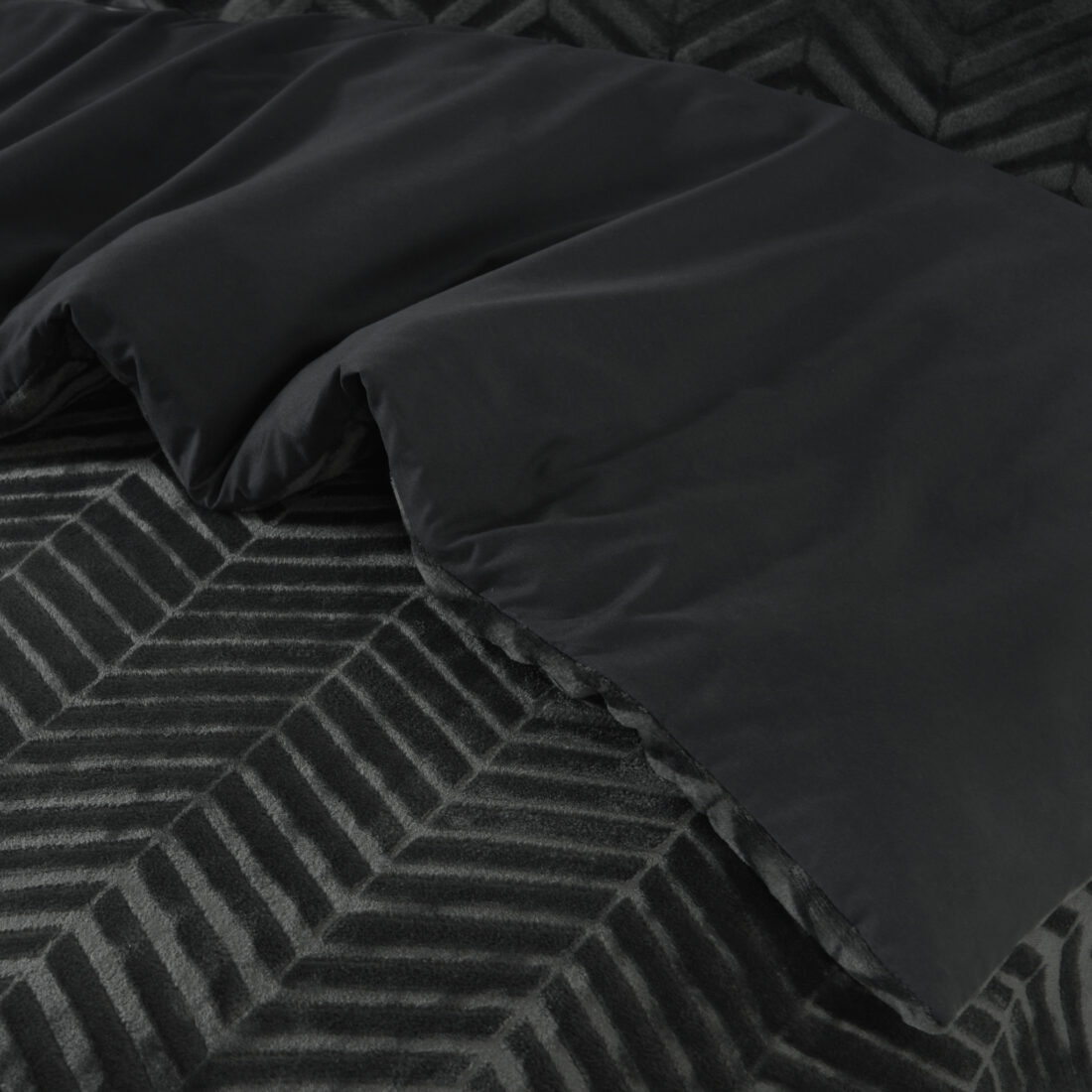 Chevron Teddy Antraciet 200 X 200 220