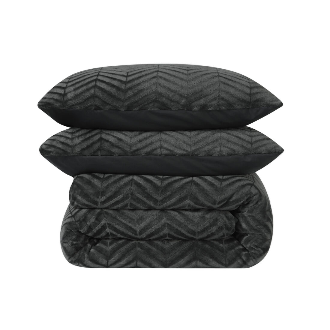 Chevron Teddy Antraciet 200 X 200 220