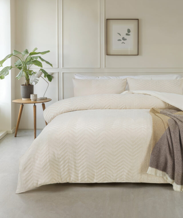 Chevron Teddy Crme 240 X 200 220