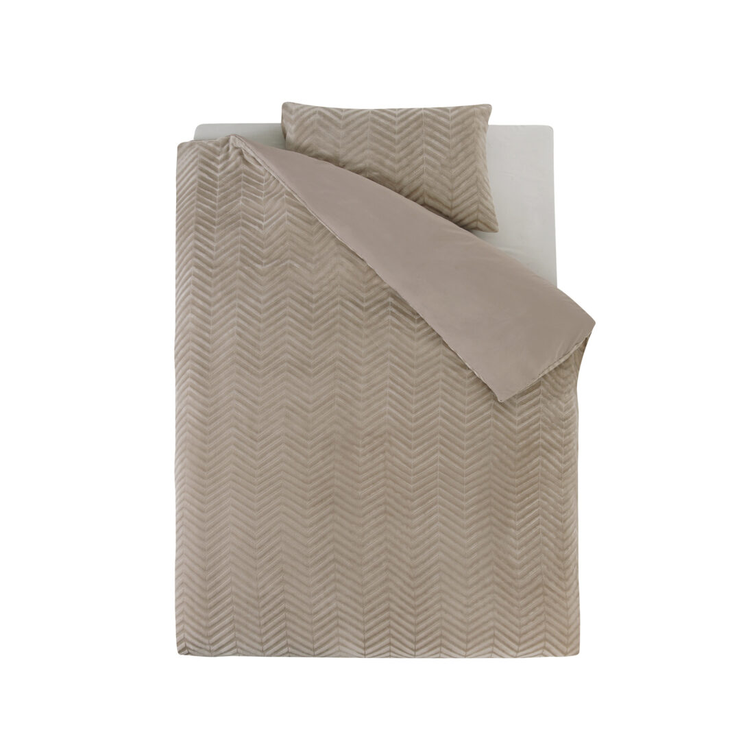 Chevron Teddy Taupe 140 X 200 220