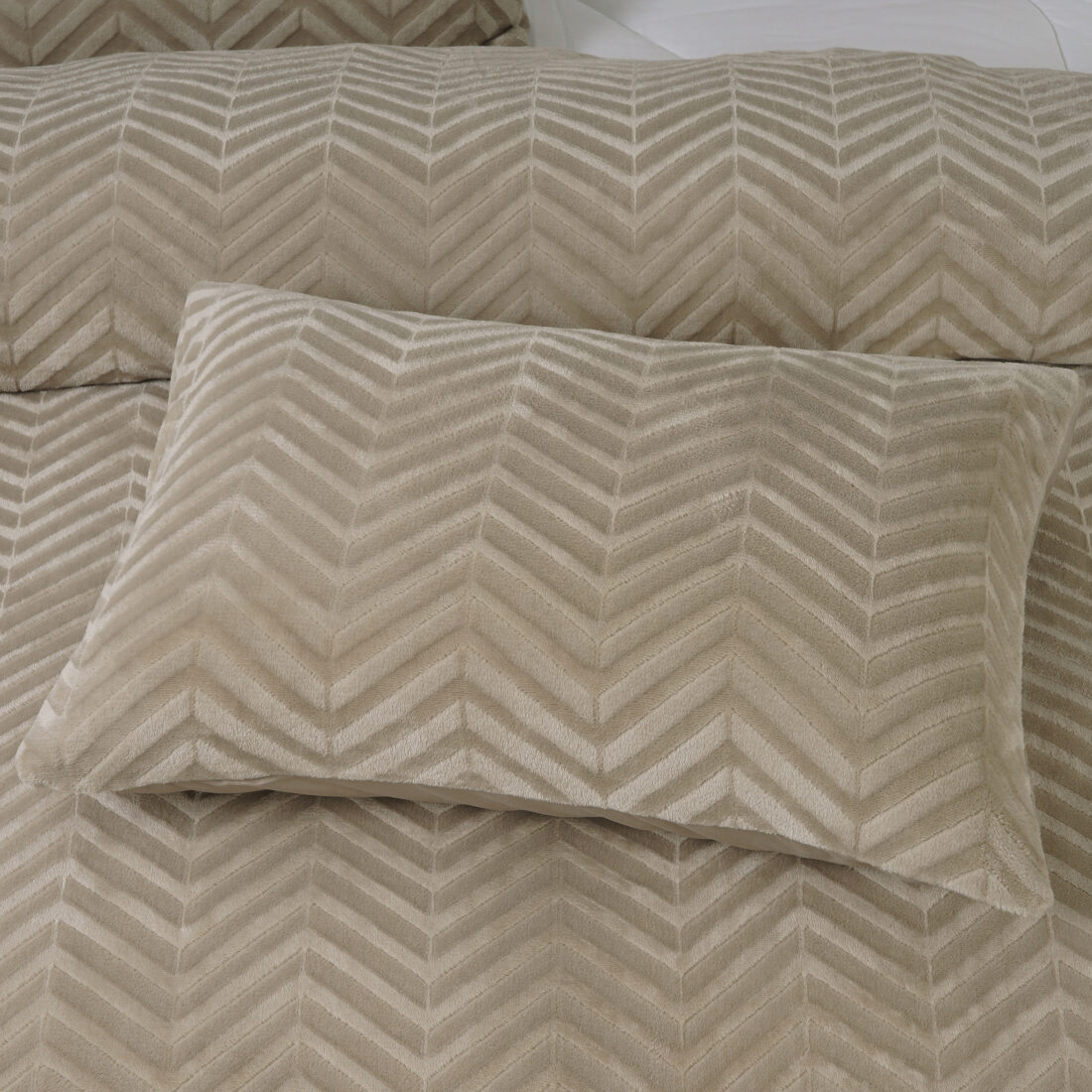 Chevron Teddy Taupe 140 X 200 220