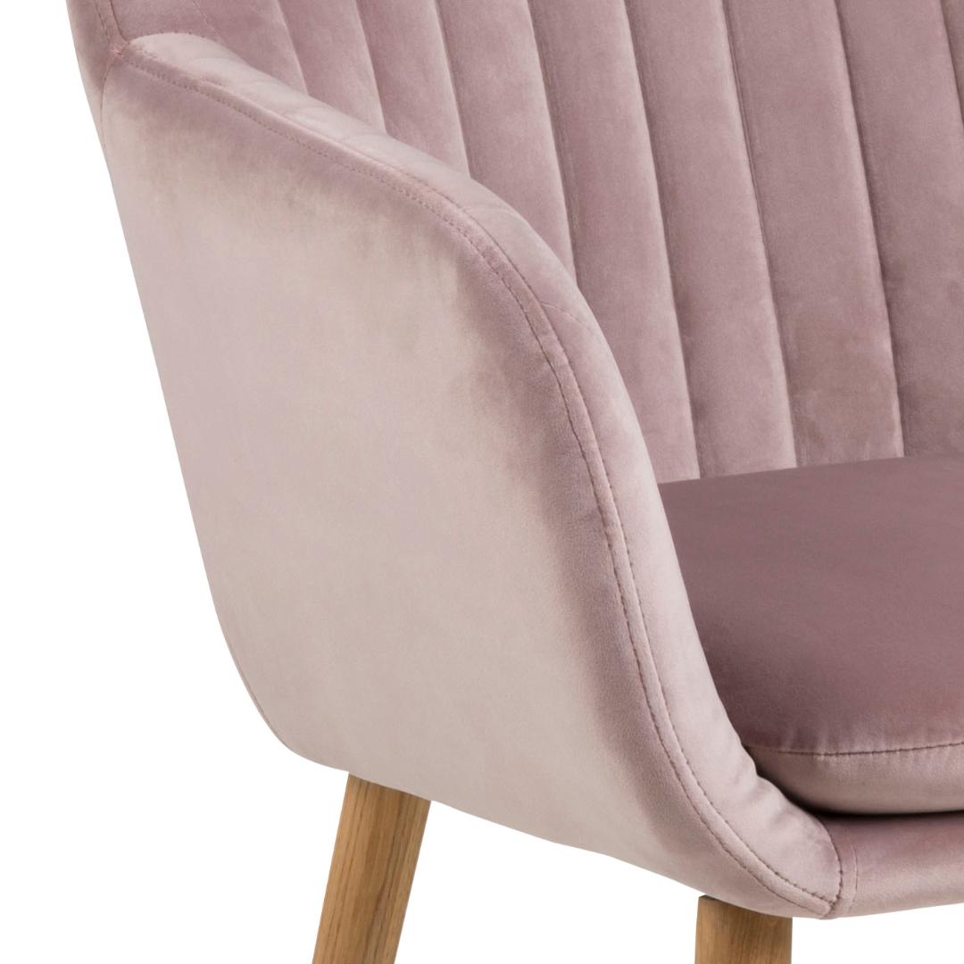 Armstoel Emilia 8211 Stof Vic Dusty Rose Fluweel 8211 Eiken Poten Armstoel Emilia 8211 Stof Vic Dusty Rose Fluweel 8211 Eiken Poten
