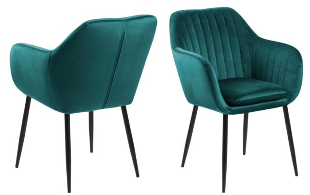 Armstoel Emilia 8211 Stof Vic Fluweel Flesgroen 8211 Metaal