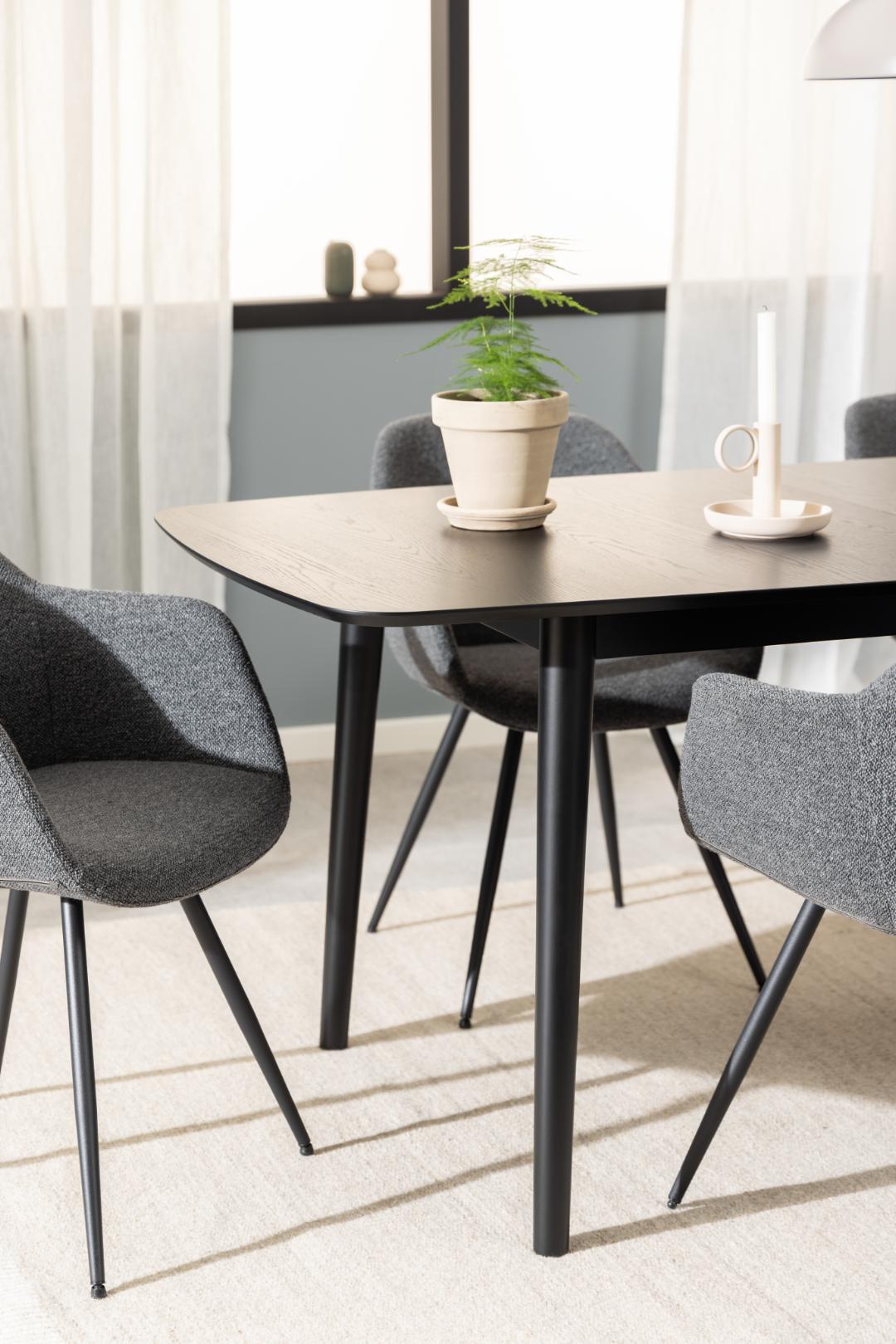 Eetkamertafel Montreux 8211 Matzwart Eiken Fineer 8211 Uitschuif 8211 180 219 90 Cm Eetkamertafel Montreux 8211 Matzwart Eiken Fineer 8211 Uitschuif 8211 180 219 90 Cm