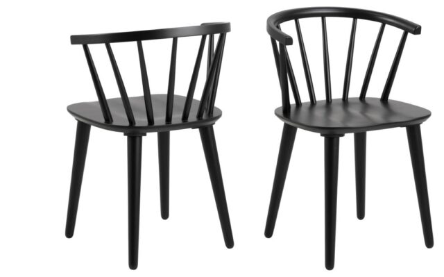 Eetkamerstoel Ida 8211 Mat Zwart Hout Gelakt