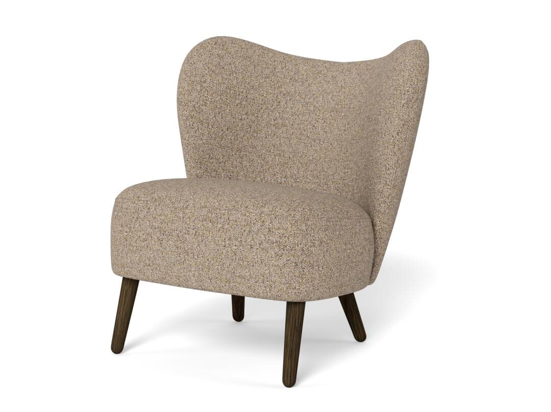 Loungestoel Elmont 8211 Stof Java Mokka 8211 Houten Poten