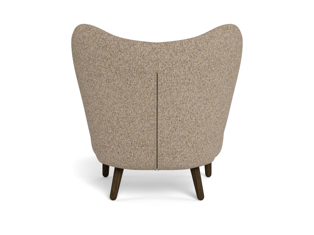 Loungestoel Elmont 8211 Stof Java Mokka 8211 Houten Poten