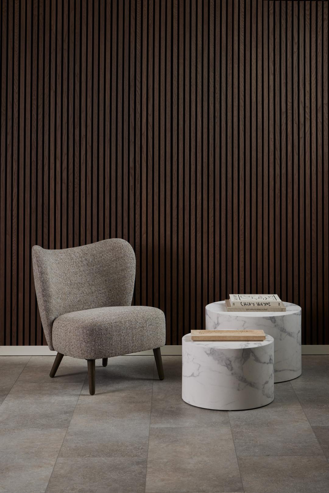 Loungestoel Elmont 8211 Stof Java Mokka 8211 Houten Poten