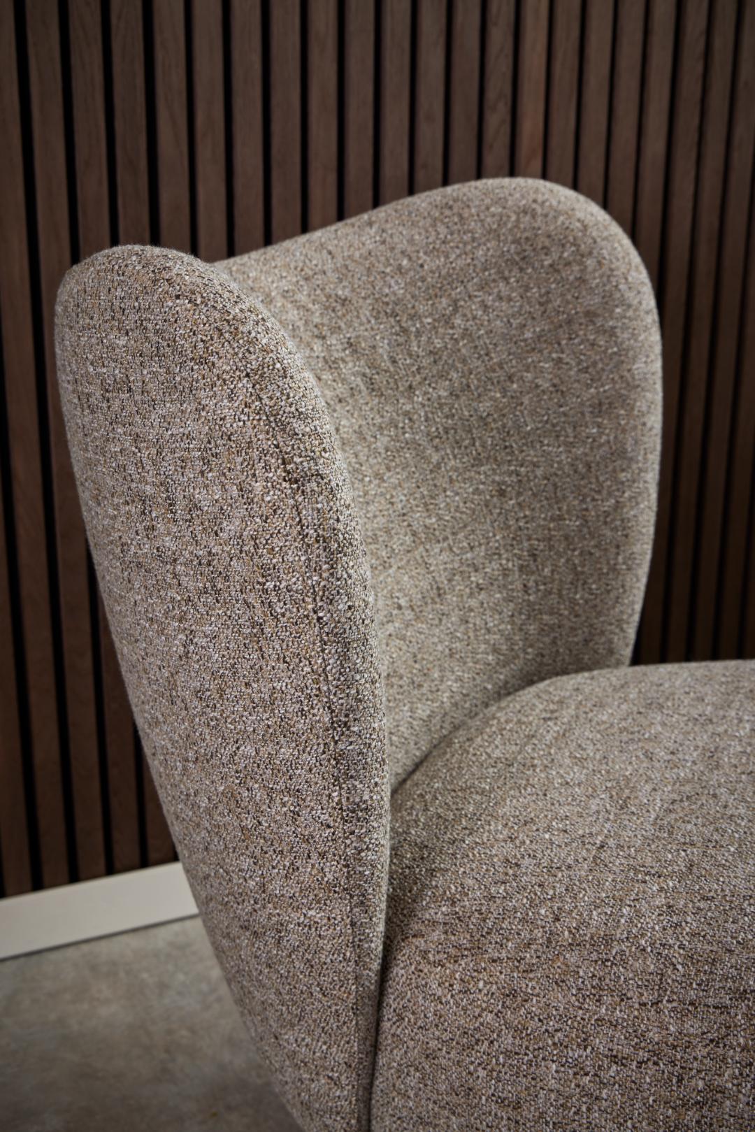 Loungestoel Elmont 8211 Stof Java Mokka 8211 Houten Poten