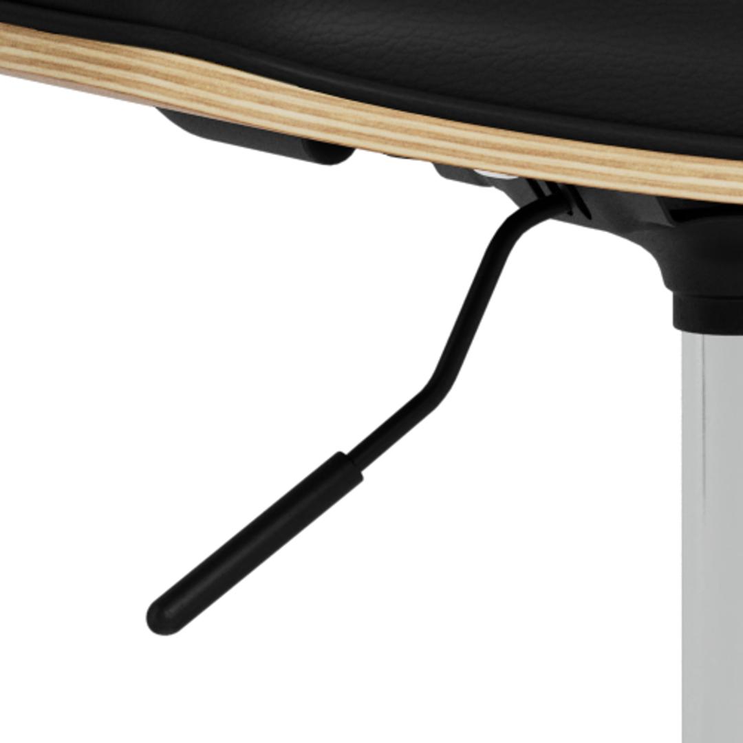 Bureaustoel Owen 8211 Gelakt Eiken Zwart Pu Bekleding 8211 Verstelbaar