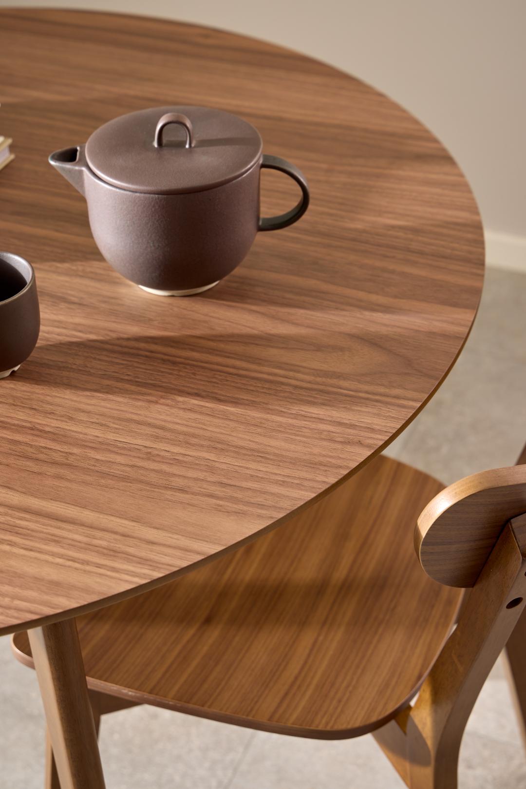 Eetkamertafel Roxby 8211 Mat Walnoot Fineer 8211 Rubberwood Poten 8211 105 Cm Eetkamertafel Roxby 8211 Mat Walnoot Fineer 8211 Rubberwood Poten 8211 105 Cm