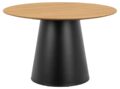Eetkamertafel Soli - Eiken fineerblad - Metaal - Ø120