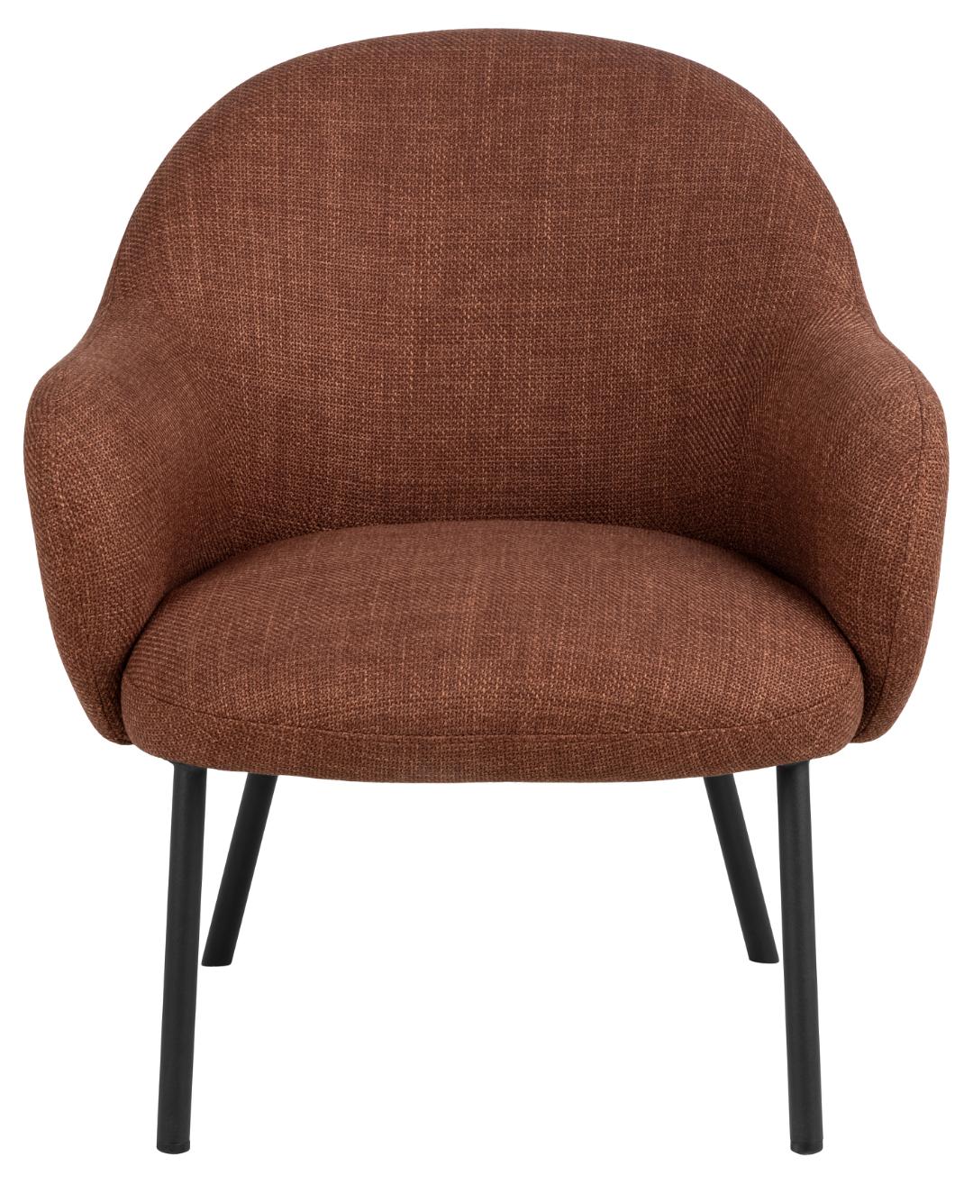 Loungestoel Spencer 8211 Stof Basel Terracotta 8211 Metaal